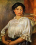 Pierre Auguste Renoir young woman seated 1909 Art A4 Photo Print