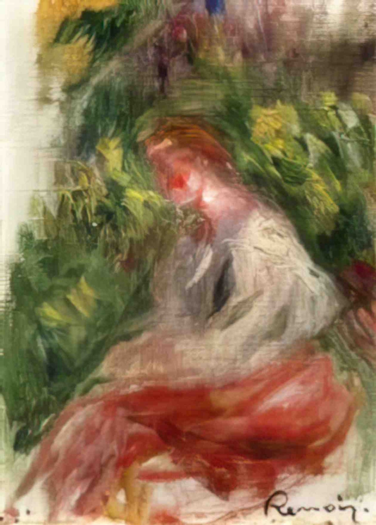Pierre Auguste Renoir young woman seated Art A4 Photo Print