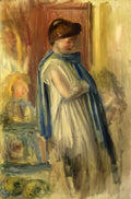 Pierre Auguste Renoir young woman standing 1895 Art A4 Photo Print