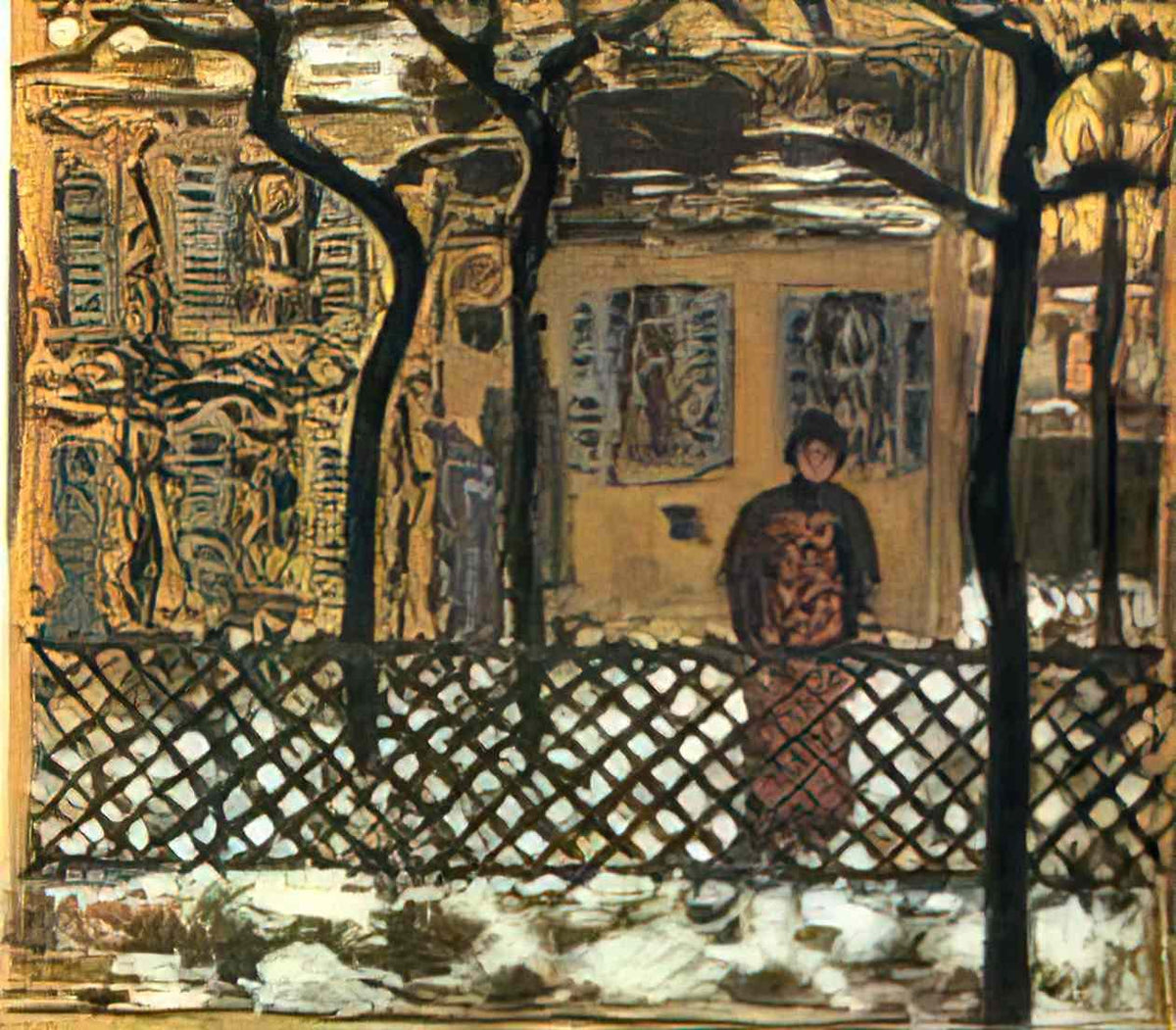 Pierre Bonnard at the fence 1895 Art A4 Photo Print