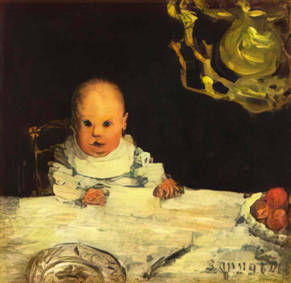 Pierre Bonnard child at table 1893 Art A4 Photo Print