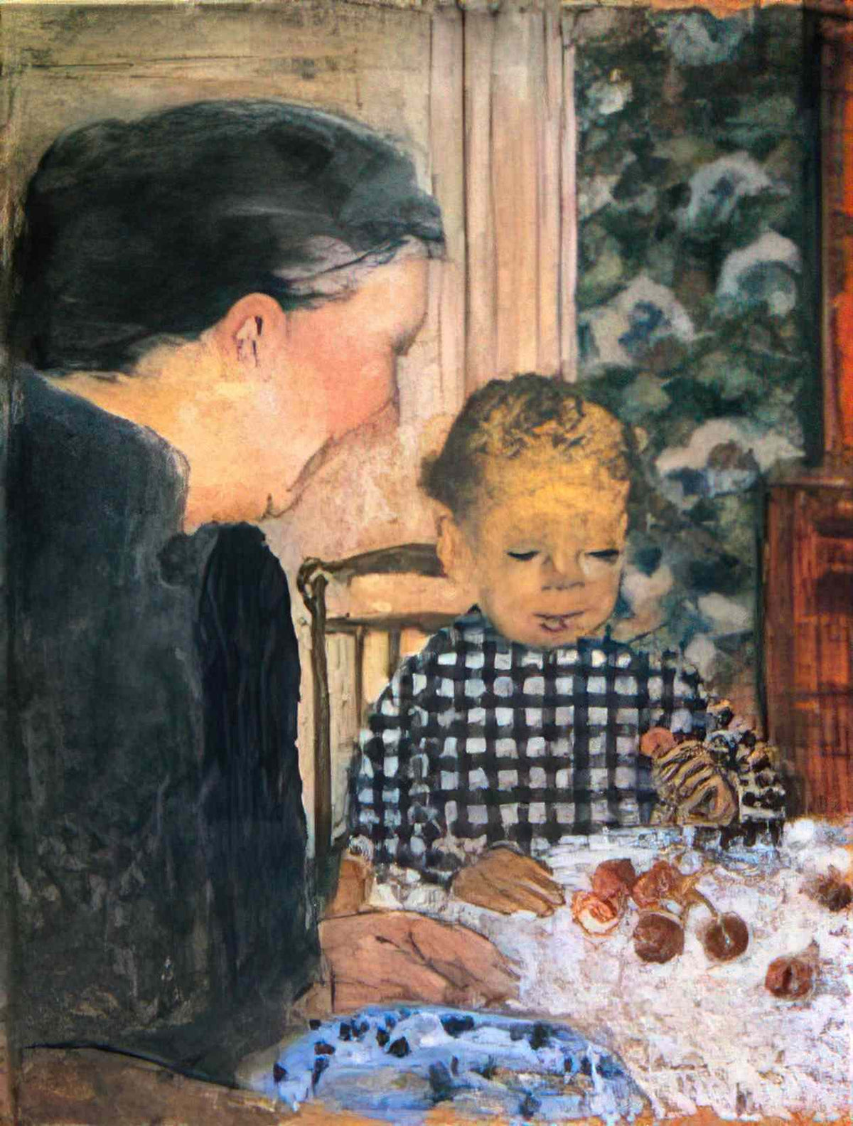 Pierre Bonnard child eating cherries 1895 Art A4 Photo Print