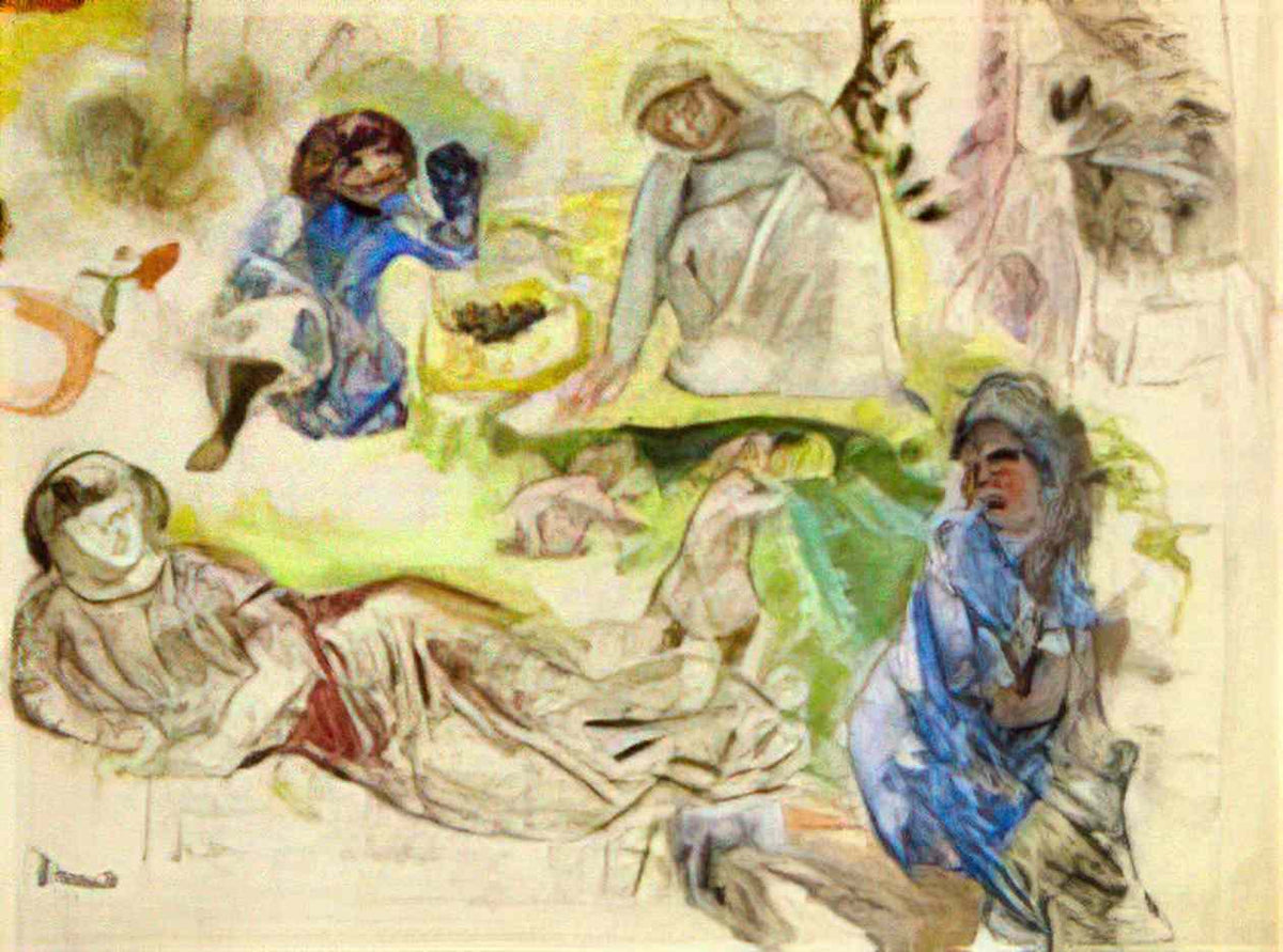 Pierre Bonnard figure studies for le printemps 1912 Art A4 Photo Print