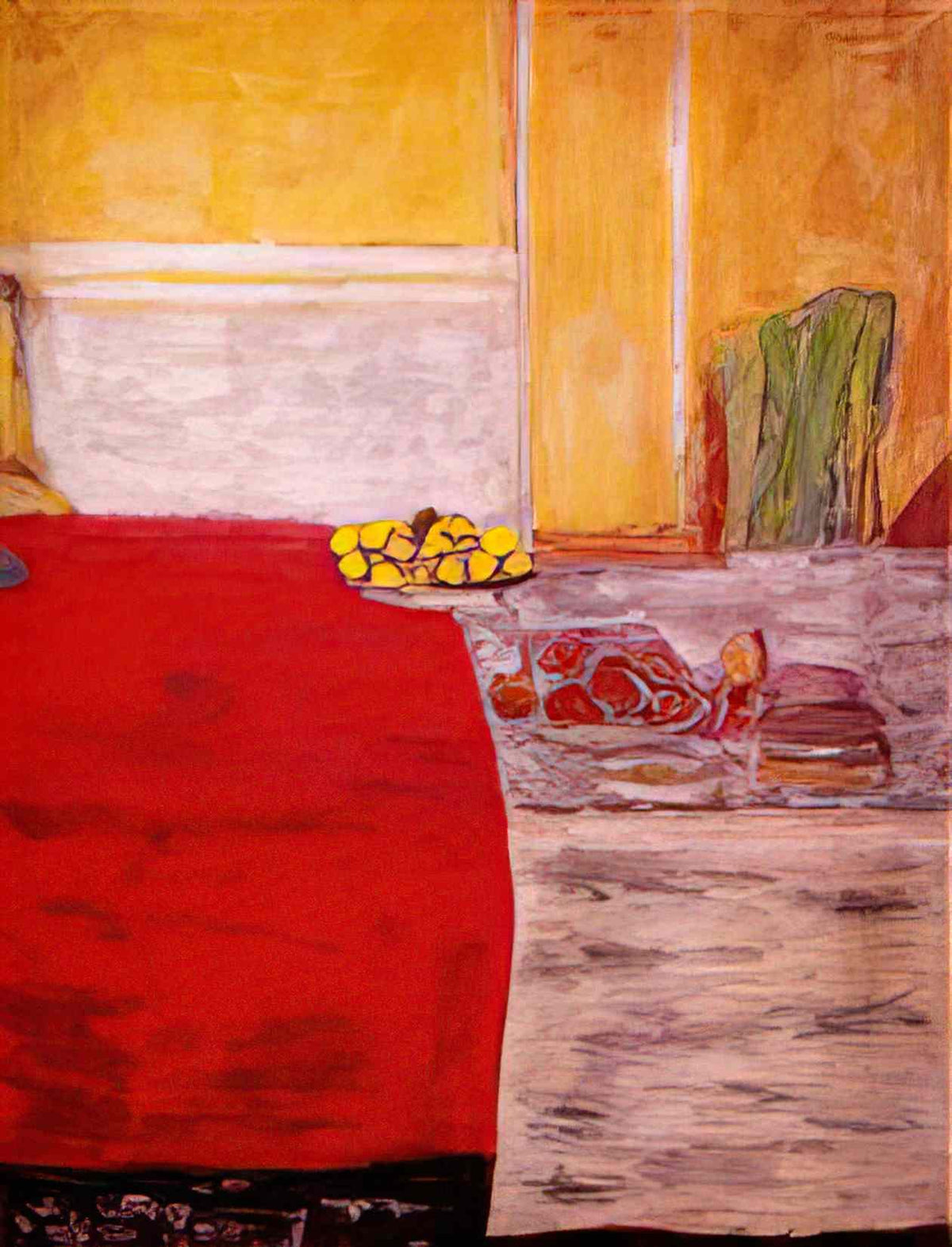 Pierre Bonnard fruit on the red carpet Art A4 Photo Print