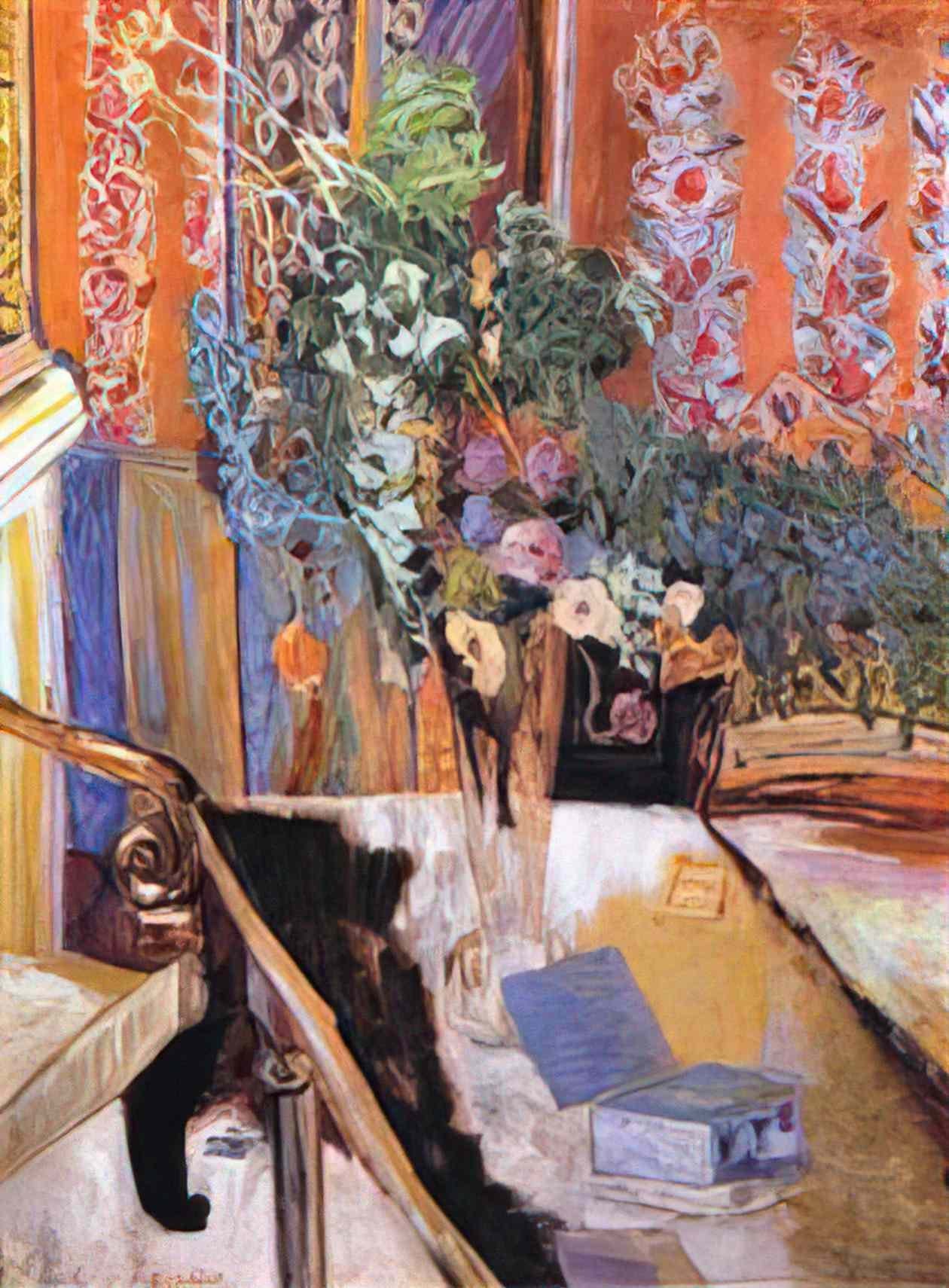 Pierre Bonnard interior with flowers 1919 Art A4 Photo Print