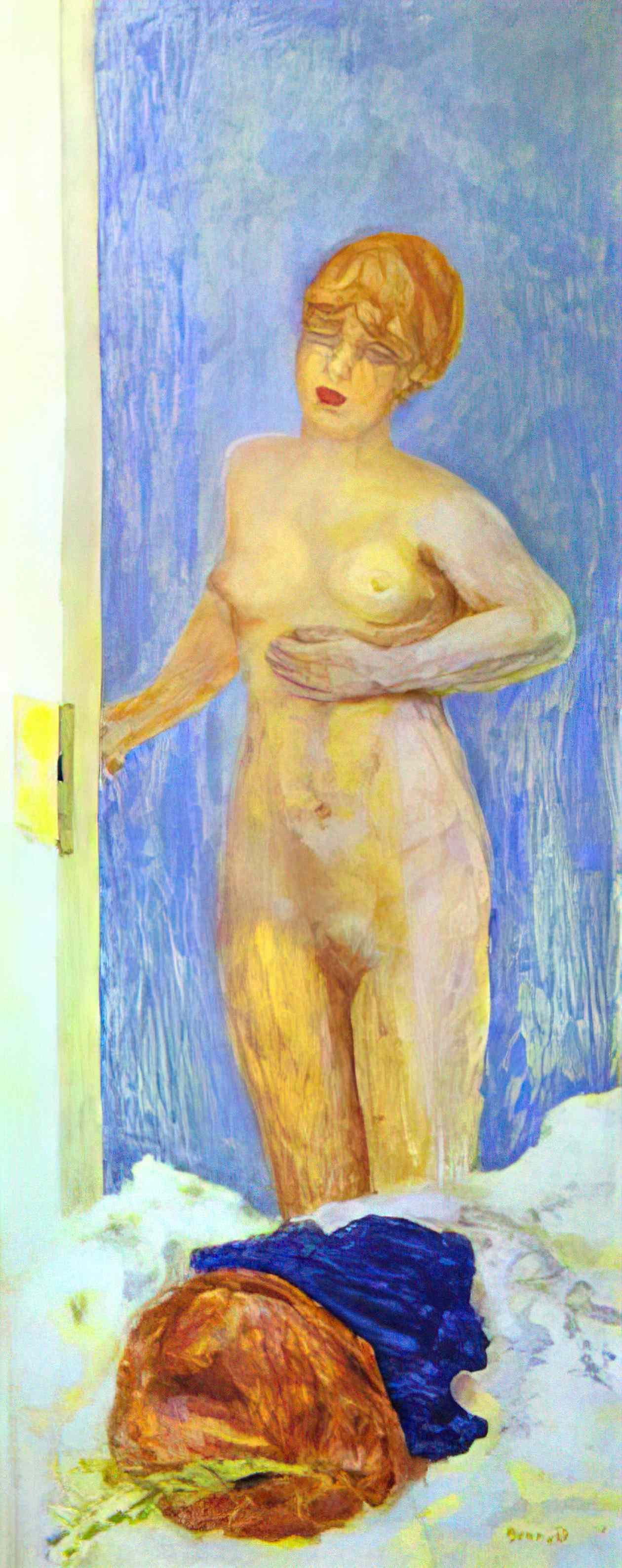 Pierre Bonnard nude and fur hat 1911 Art A4 Photo Print