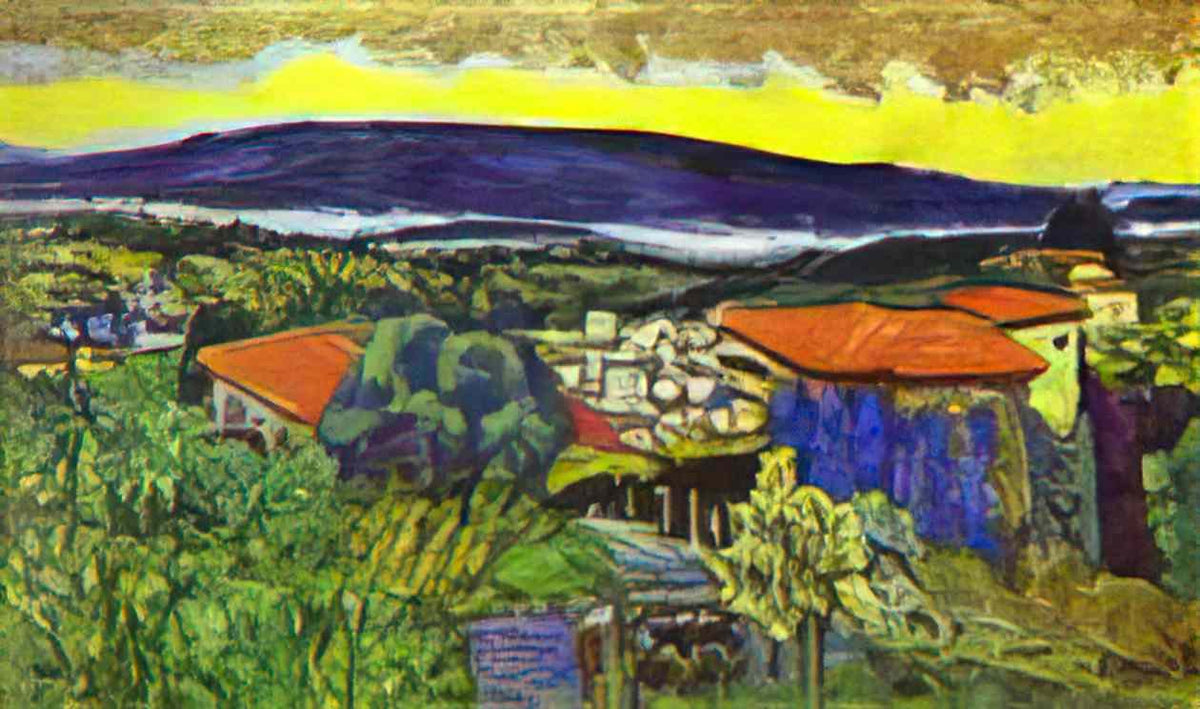 Pierre Bonnard red roofs in cannet 1942 Art A4 Photo Print