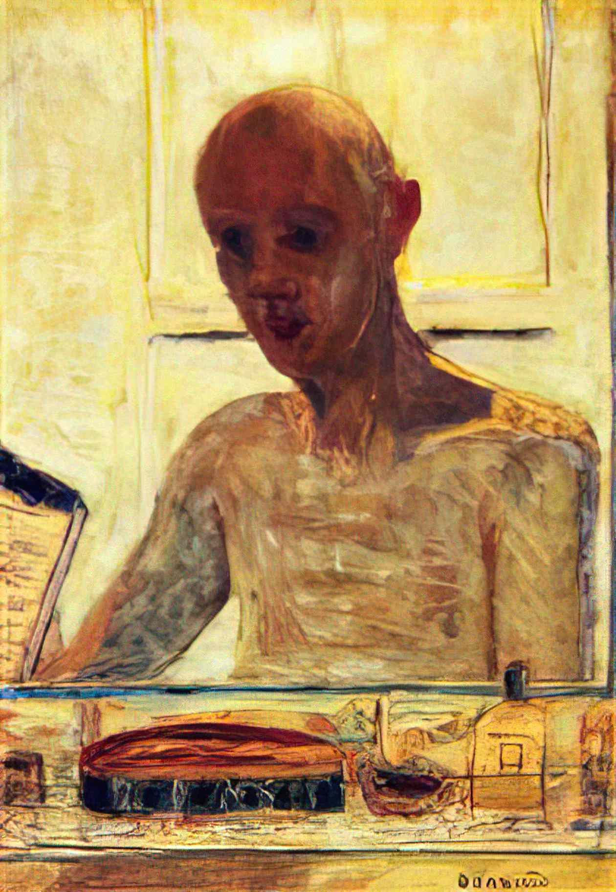 Pierre Bonnard self portrait in a shaving mirror 1935 Art A4 Photo Print
