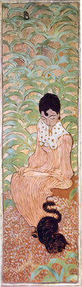 Pierre Bonnard sitting woman with a cat 1898 Art A4 Photo Print