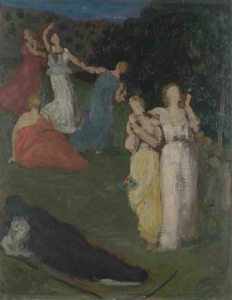 Pierre Cecile Puvis de Chavannes Death and the Maidens A4 Photo Print