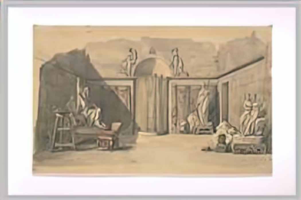 Pierre Narcisse Guerin a sculpture workshop Art A4 Photo Print