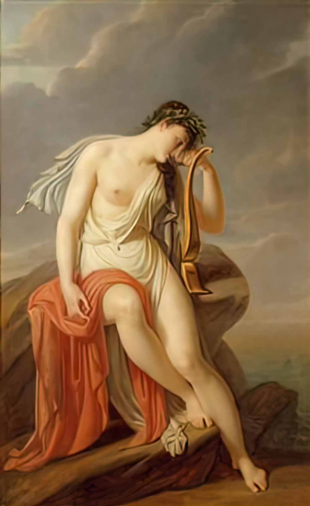 Pierre Narcisse Guerin sappho on the leucadian cliff Art A4 Photo Print