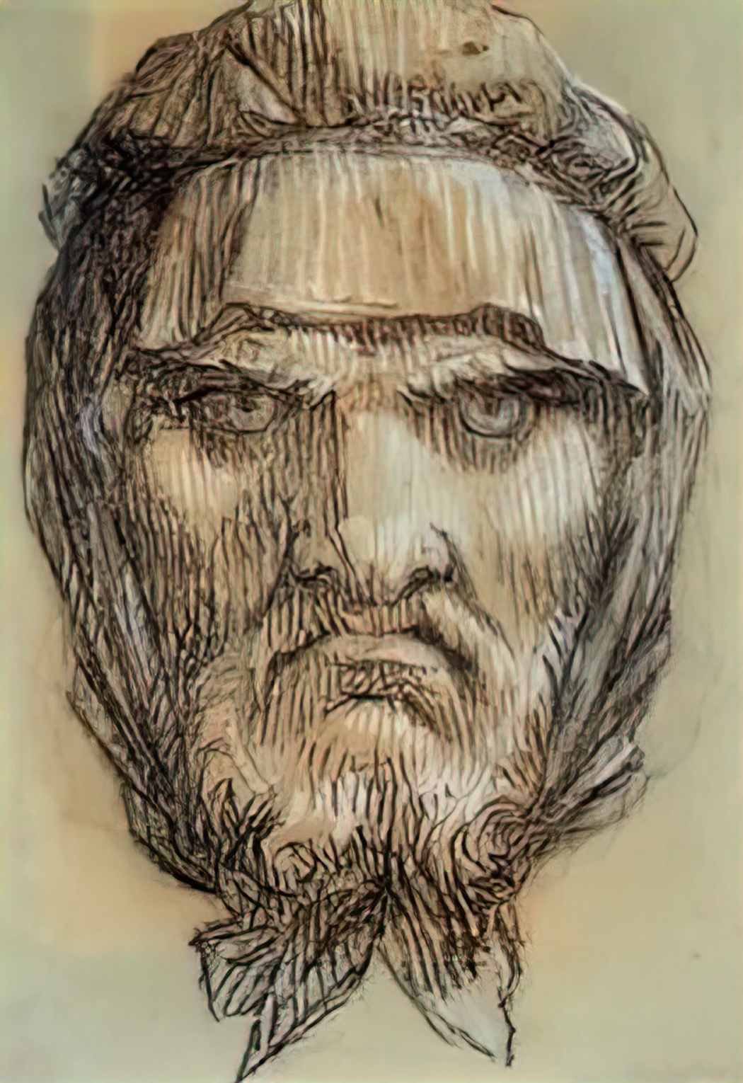 Pierre Paul Prud hon head of plutus god of wealth Art A4 Photo Print