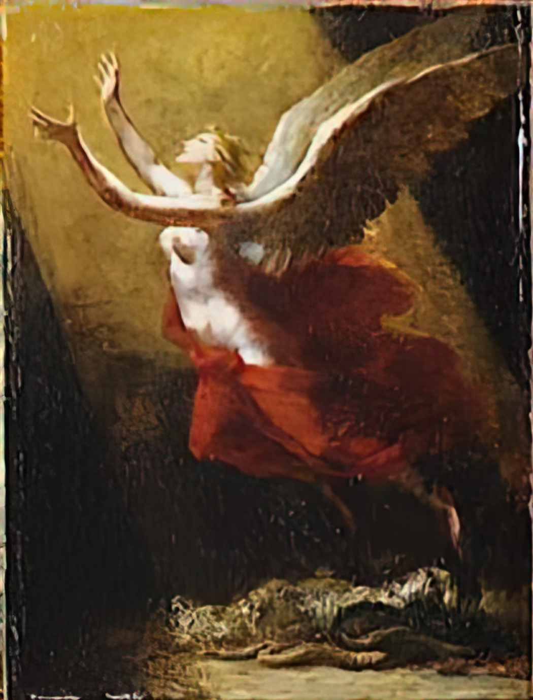 Pierre Paul Prud hon study for the soul breaking the bonds that attac Art A4 Photo Print