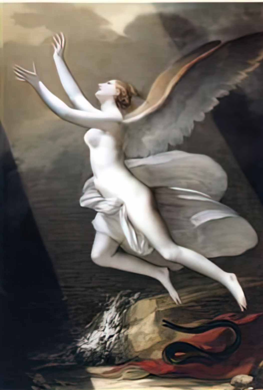 Pierre Paul Prud hon the soul breaking the bonds that attach to the l Art A4 Photo Print
