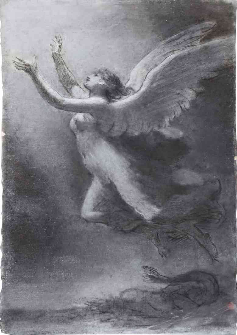 Pierre Paul Prud hon the soul breaking the bonds that sketch A4 Photo Print
