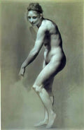 Pierre Paul Prud'hon drawing of female nude with charcoal and chalk 2 Art A4 Photo Print