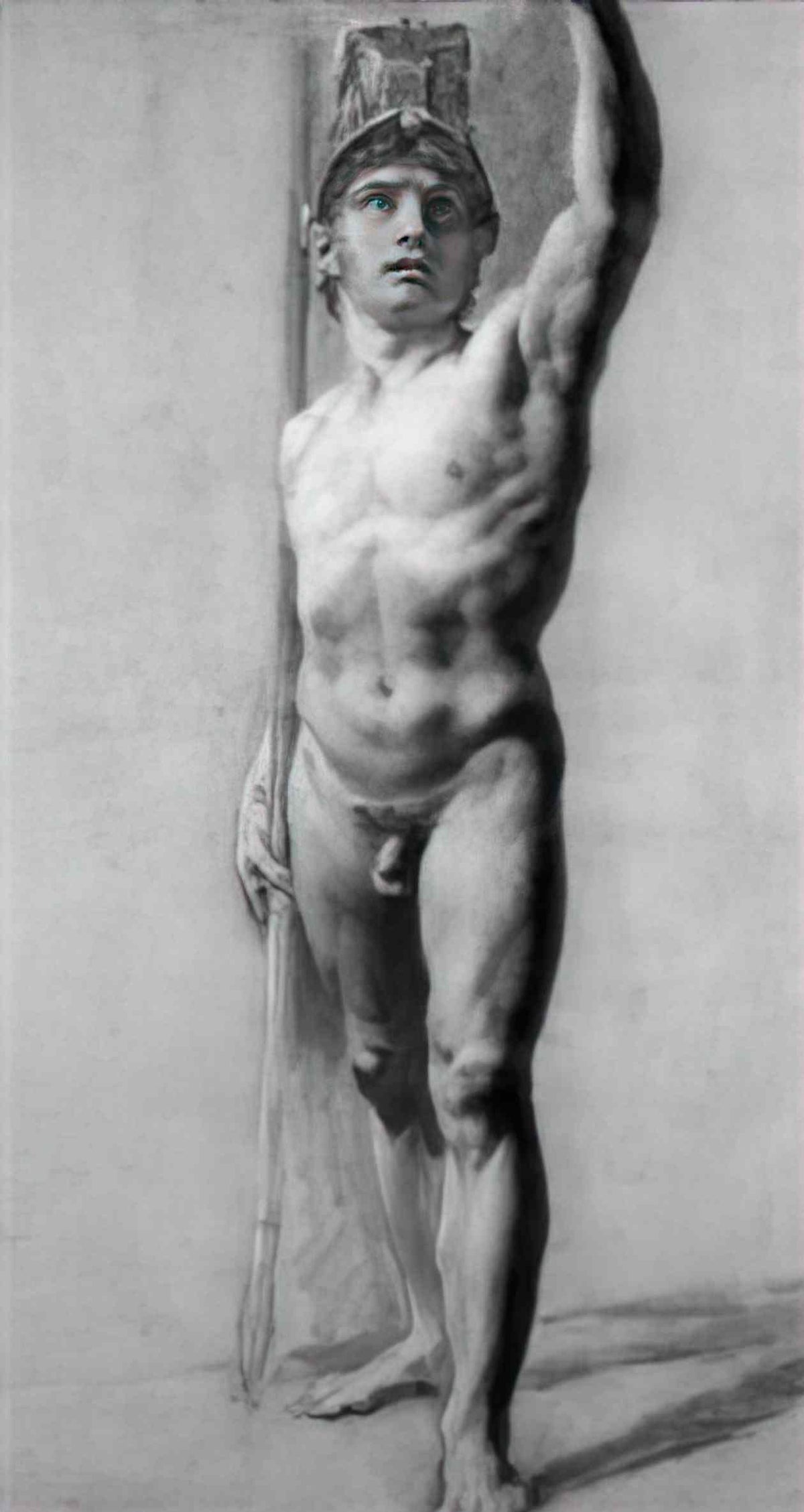 Pierre Paul Prud'hon male nude raising his arm Art A4 Photo Print