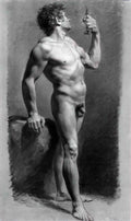 Pierre Paul Prud'hon male nude turning Art A4 Photo Print