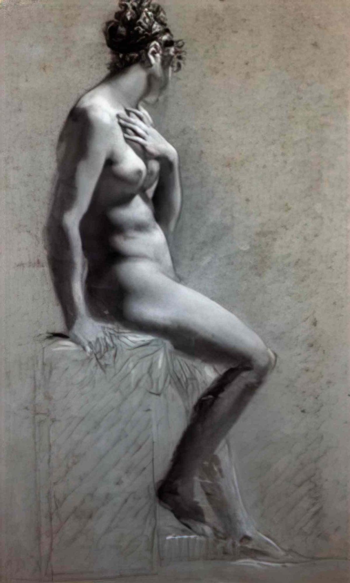 Pierre Paul Prud'hon seated female nude 1 Art A4 Photo Print