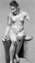 Pierre Paul Prud'hon seated female nude Art A4 Photo Print