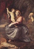 Pierre Puget Puget The Holy Family at the Palm tree A4 Photo Print