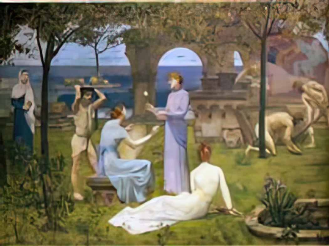 Pierre Puvis de Chavannes between art and nature detail Art A4 Photo Print