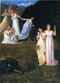 Pierre Puvis de Chavannes death and the maidens Art A4 Photo Print