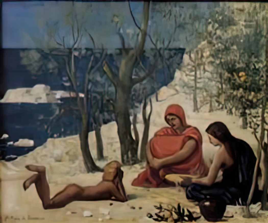 Pierre Puvis de Chavannes greek colony marseille 1872 Art A4 Photo Print