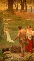 Pierre Puvis de Chavannes st genevieve as a child in prayer Art A4 Photo Print