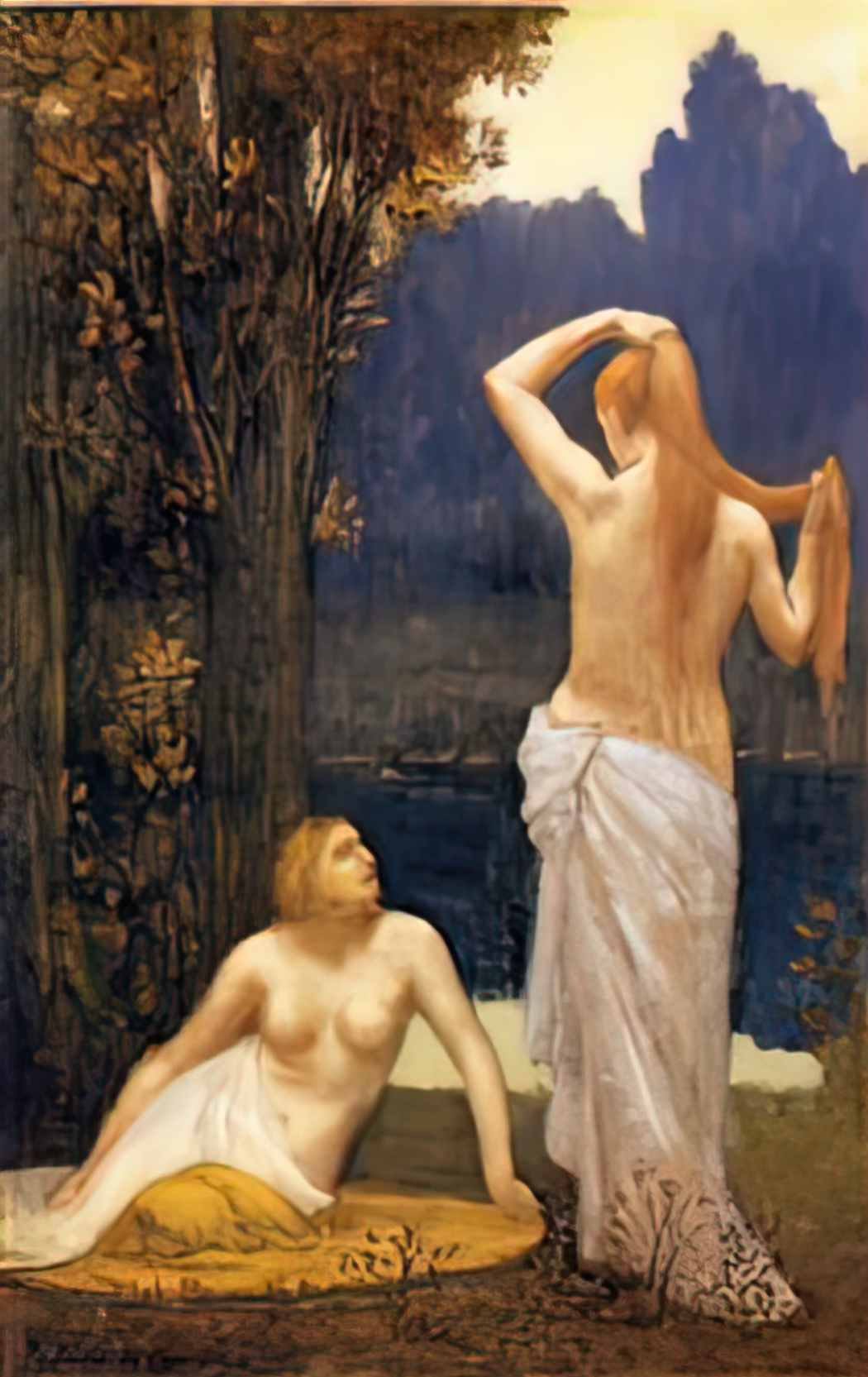Pierre Puvis de Chavannes the bathers Art A4 Photo Print
