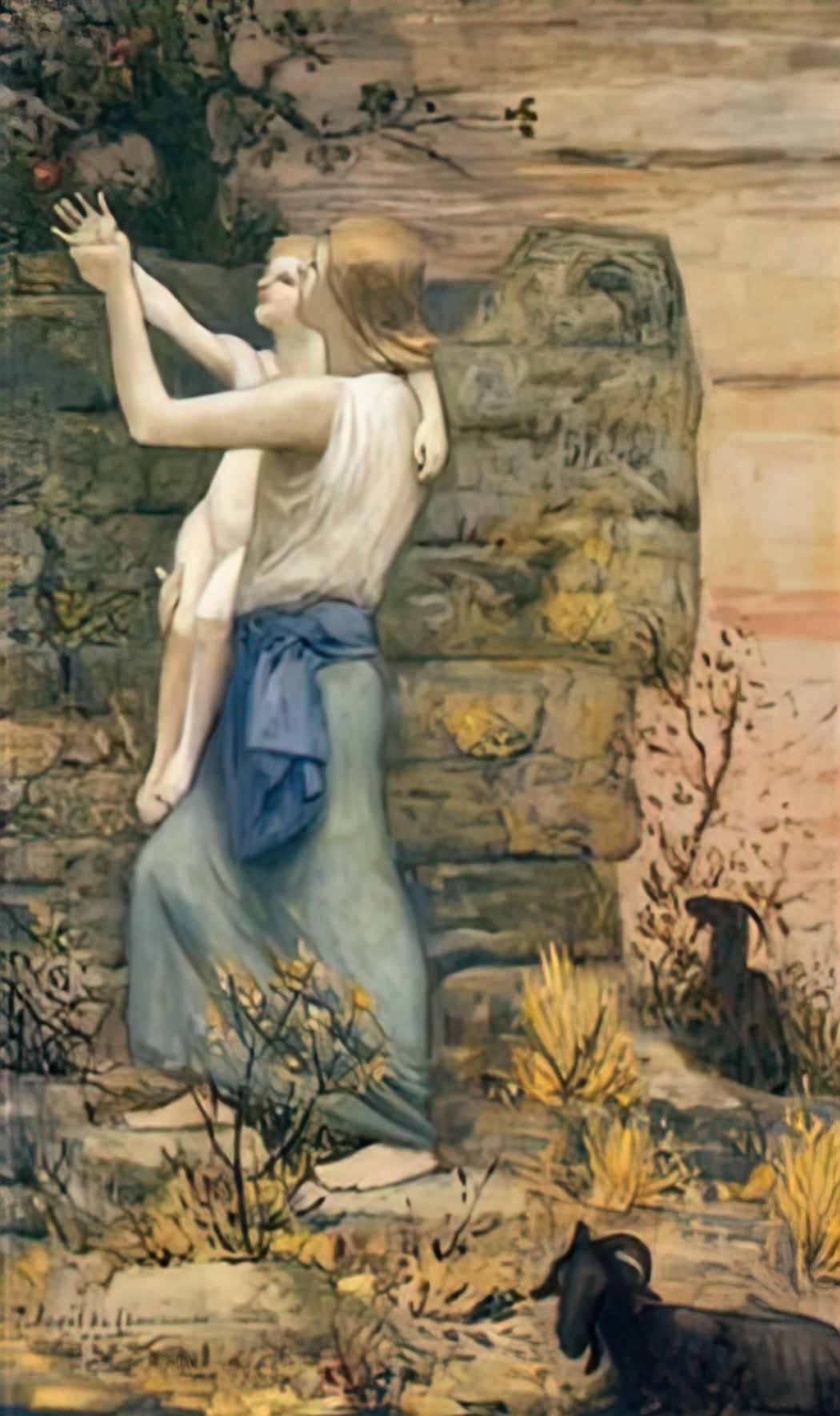 Pierre Puvis de Chavannes the keeper of goats Art A4 Photo Print