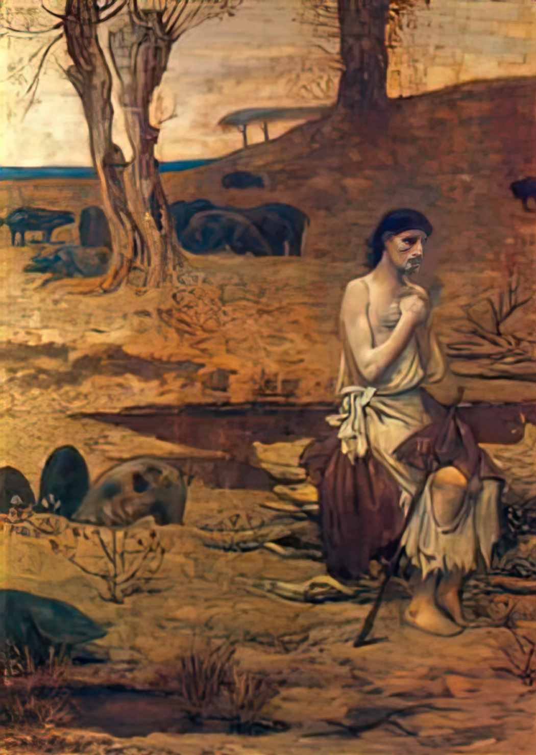 Pierre Puvis de Chavannes the prodigal son 2 Art A4 Photo Print