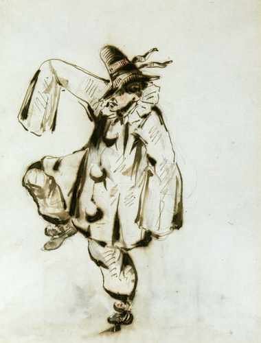 Pierrot Dancer 1849 A4 Photo Print