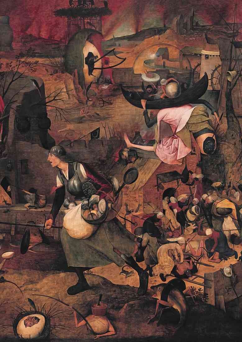 Pieter Bruegel the Elder dulle griet mad meg CROP A4 Photo Print