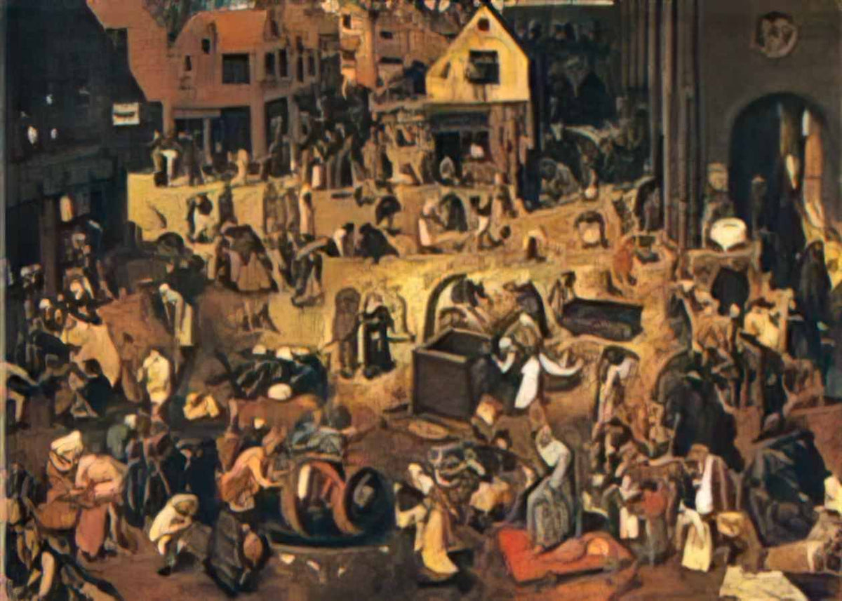 Pieter Bruegel the Elder fight between carnival and lent 1559 Art A4 Photo Print