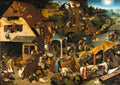 Pieter Bruegel the Elder netherlandish proverbs 1559 Art A4 Photo Print