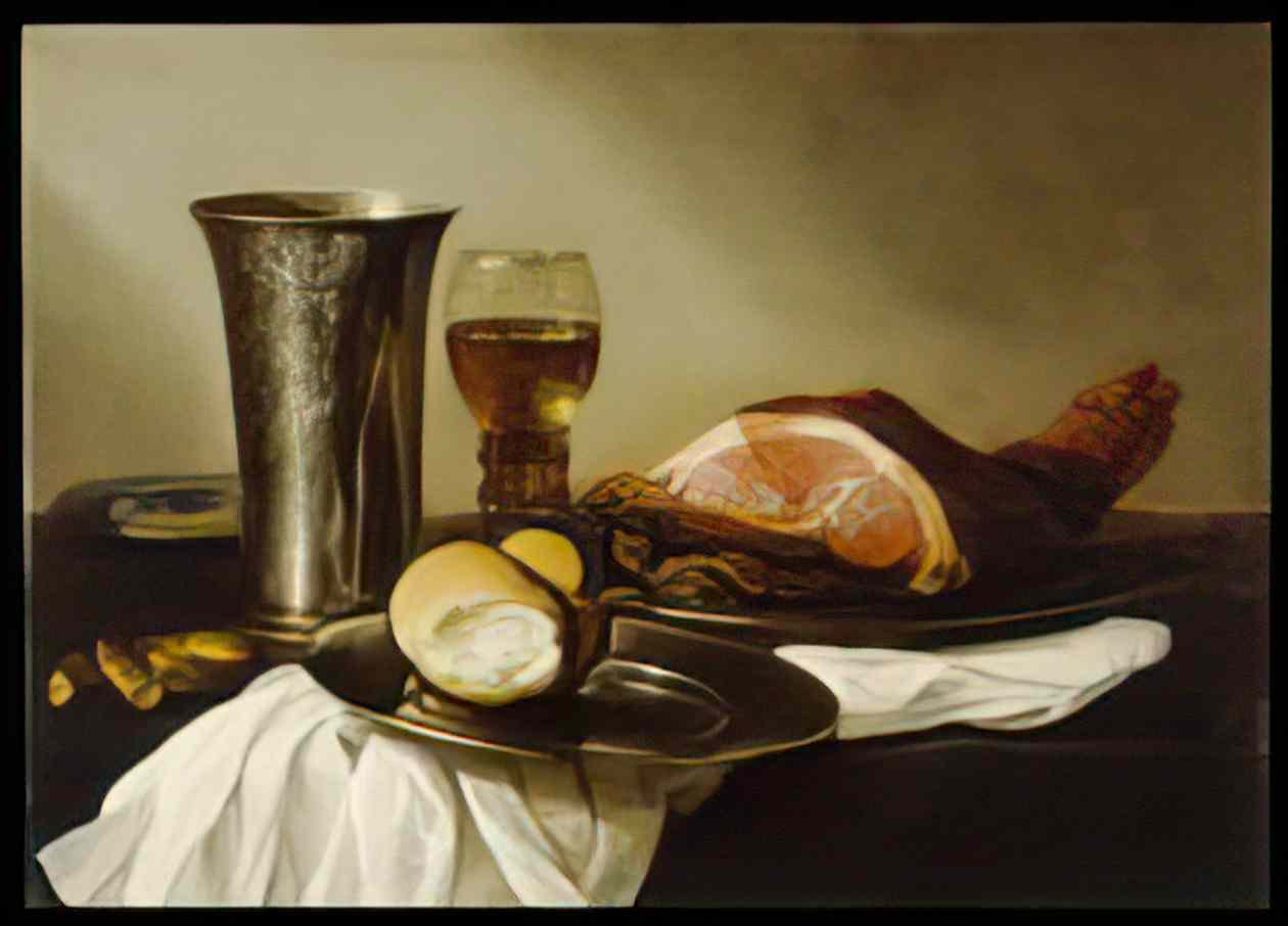 Pieter Claesz breakfast piece 1649 Art A4 Photo Print