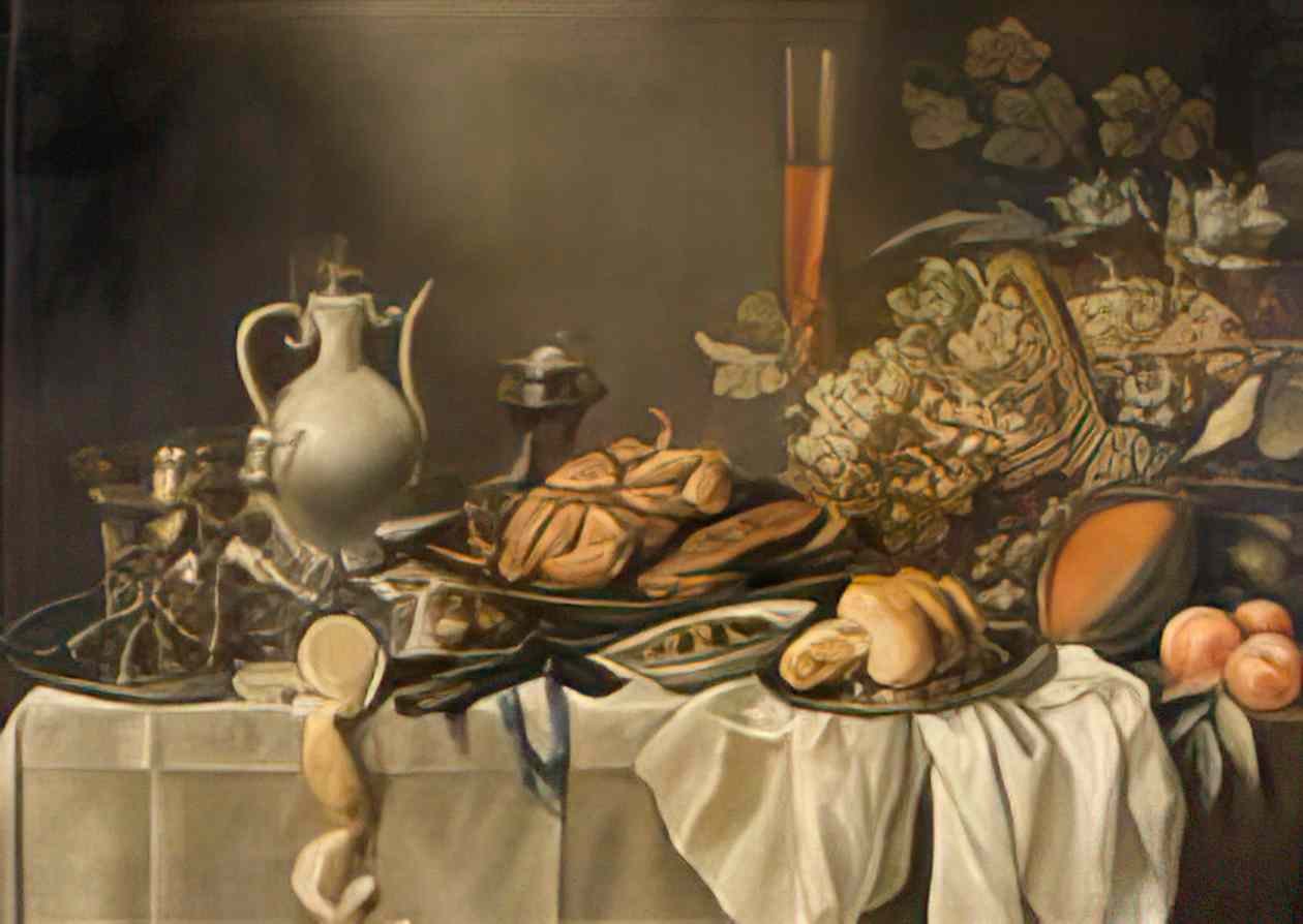 Pieter Claesz still life 1652 Art A4 Photo Print
