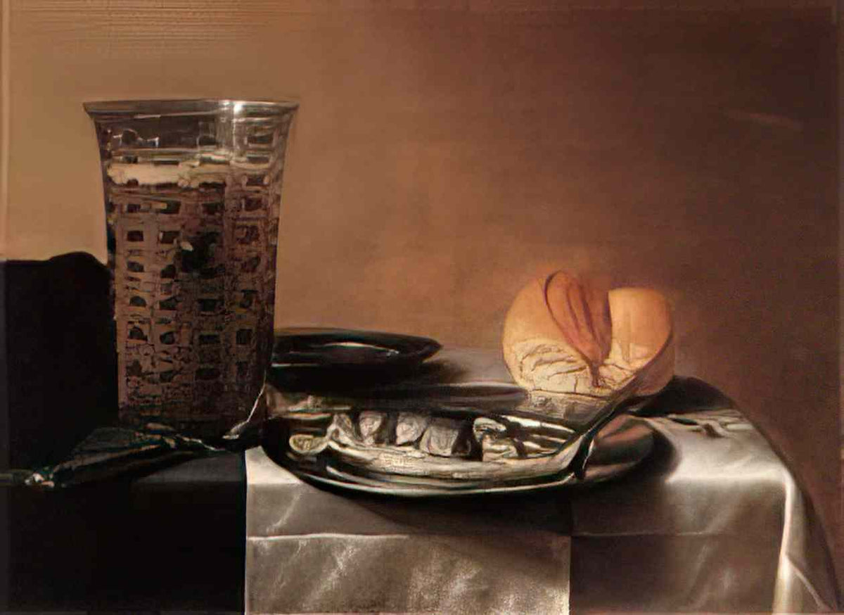 Pieter Claesz still life with herring 1636 Art A4 Photo Print