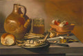 Pieter Claesz still life with herring wine and bread 1644 Art A4 Photo Print