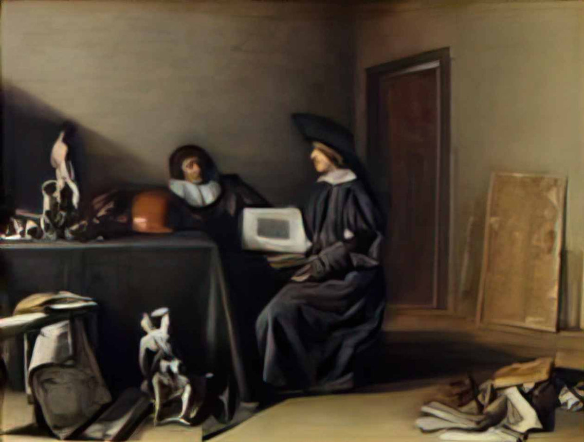 Pieter Codde a conversation between an artist and a connoisseur 1630 Art A4 Photo Print