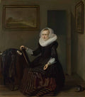 Pieter Codde a woman holding a mirror 1625 Art A4 Photo Print