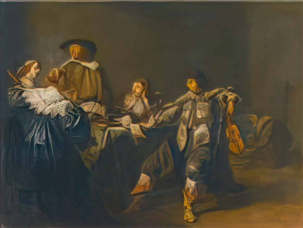 Pieter Codde an elegant company making music in an interior Art A4 Photo Print