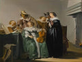 Pieter Codde elegant company making music Art A4 Photo Print