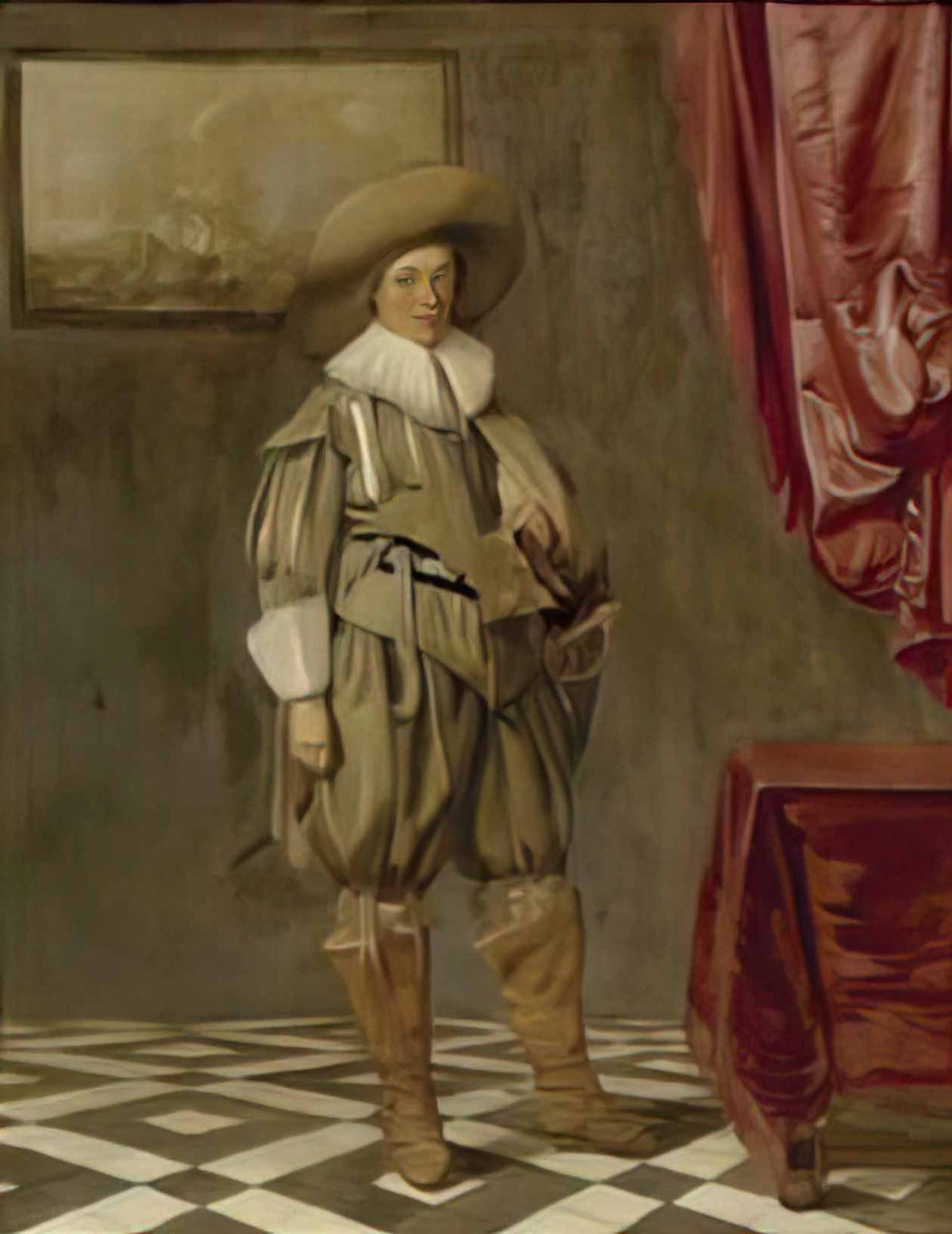 Pieter Codde portrait of a young man standing 1625 Art A4 Photo Print