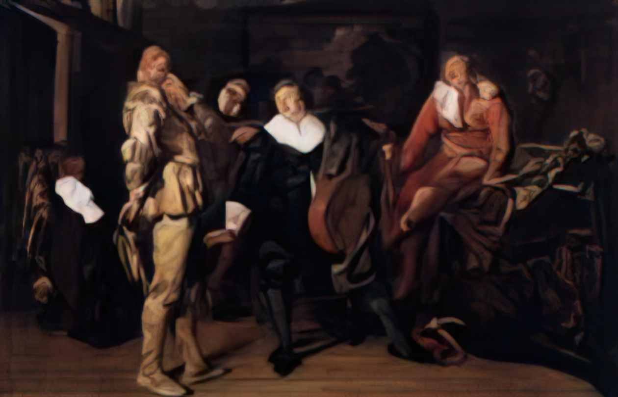 Pieter Codde the actors changing room 1635 Art A4 Photo Print
