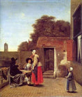 Pieter de Hooch A Dutch Courtyard A4 Photo Print