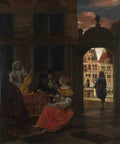 Pieter de Hooch A Musical Party in a Courtyard A4 Photo Print