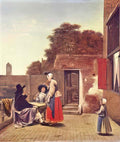 Pieter de Hooch a dutch courtyard Art A4 Photo Print